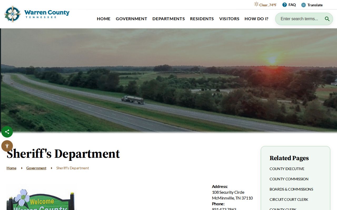 Warren County Sheriff jail and arrest records contact